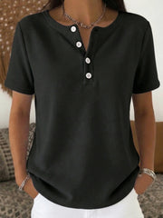 Cozy Half Sleeve Cotton Casual T-shirt