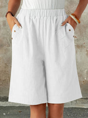 Casual Loose Fit Elegant Plain Pants