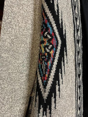 Ethnic Tribal Print Long Sleeves Sweater Cardigan