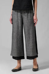 Women's Solid Color Layered Casual Plus Size Pants