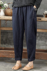 Women's Solid Color with Pockets Harem Plus Size Pants