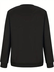 Casual Cat Print Crew Neck Sweatshirt