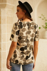 Tie-dye Vintage Round Neck Short Sleeves T-shirt