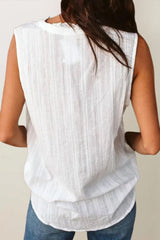 Butterfly Floral Print V-neck Sleeveless Vest Tops
