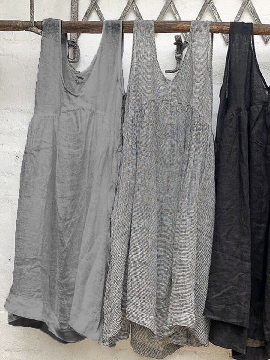 Solid Color Casual Loose Sleeveless Vest Top